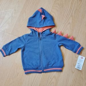 Cat & Jack Baby Boy's 0-3M Dragon Zip Up Hoodie. New with Tags